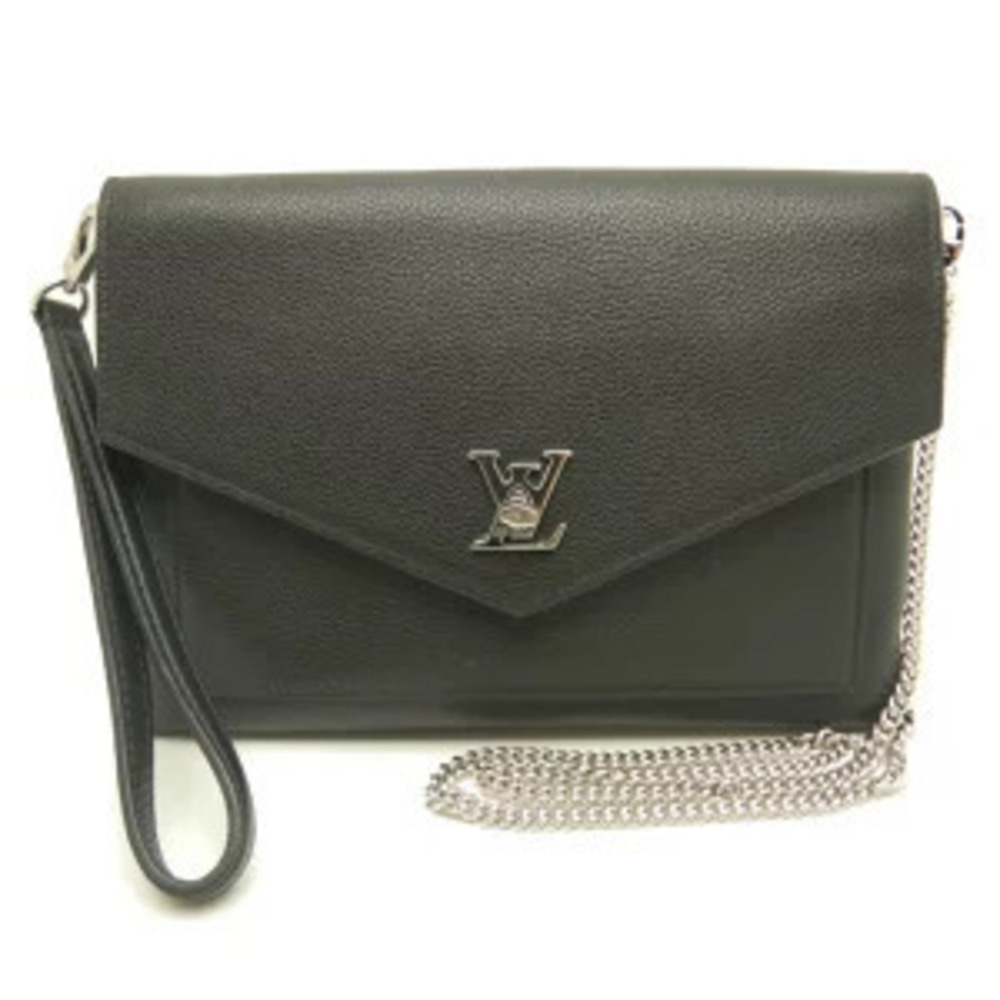 Louis Vuitton Bag Black MyLockme Pochette Calfskin Crossbody Noir - Picture 9 of 9
